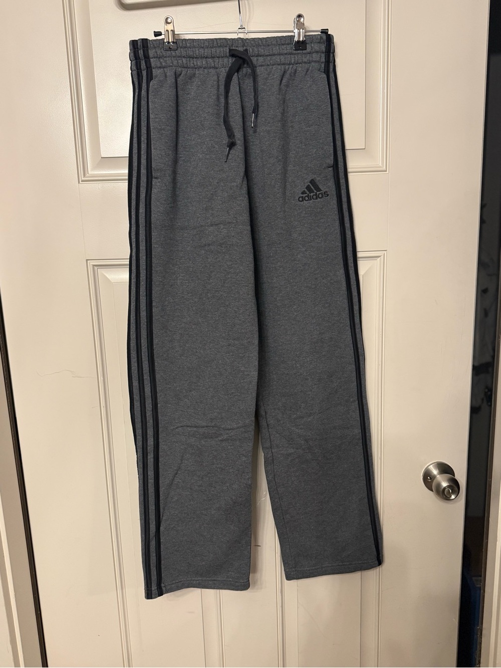 adidas Gray Sweatpants with Black Three Stripes